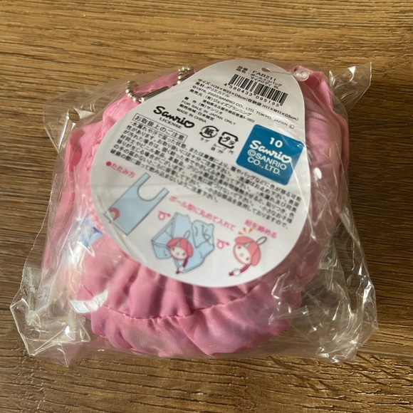 MY MELODY-Imported (NWT) Pink Compact, Reusable Shopping Tote - Picture 3 of 10